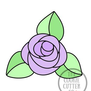 3 Leafed Rose cookie cutter