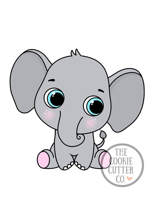 Baby Elephant cookie cutter