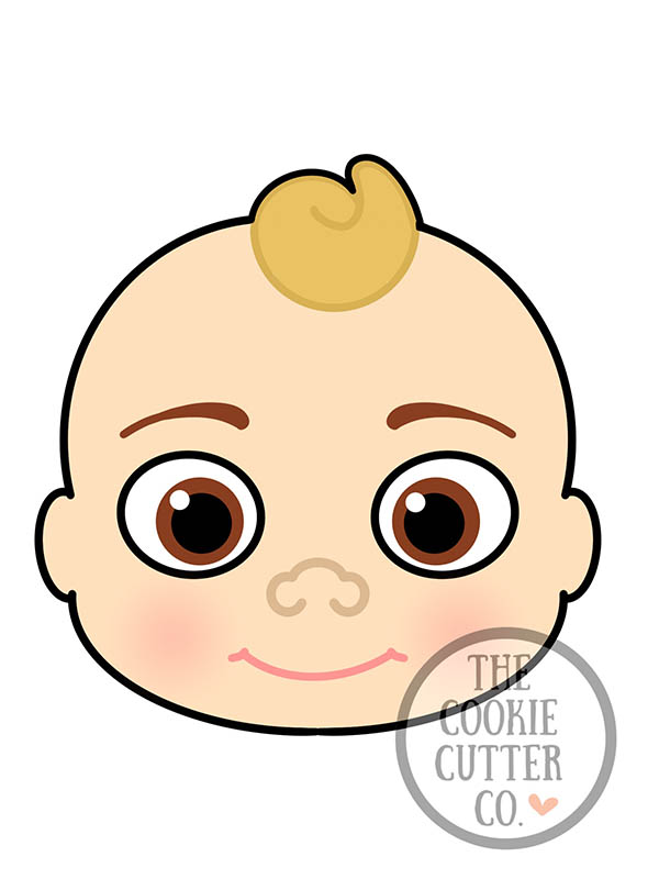 Baby face cookie cutter