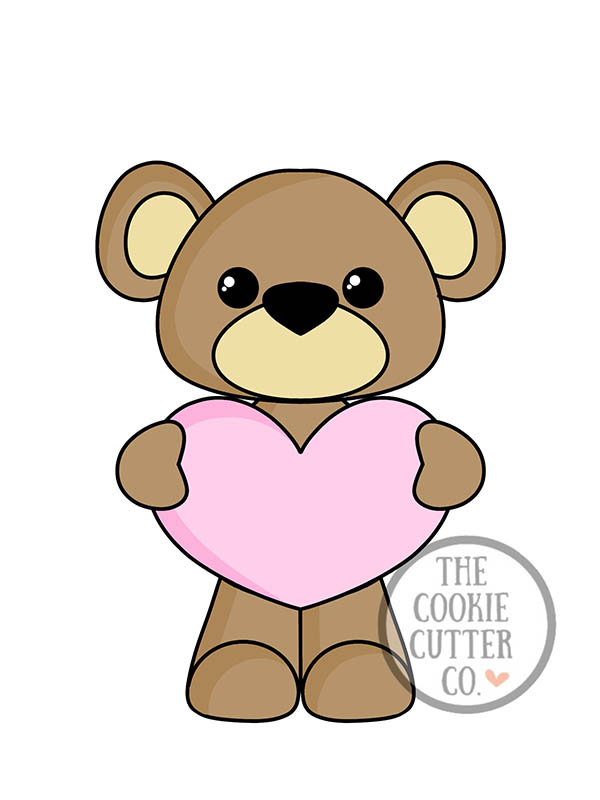 Bear Heart Full Body cookie cutter