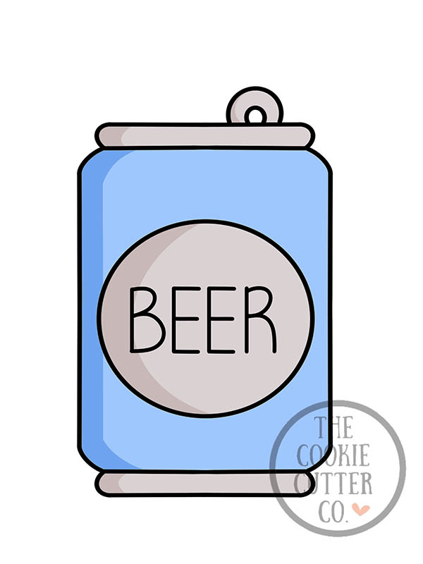 Beer Can cookie cutter The Cookie Cutter Co