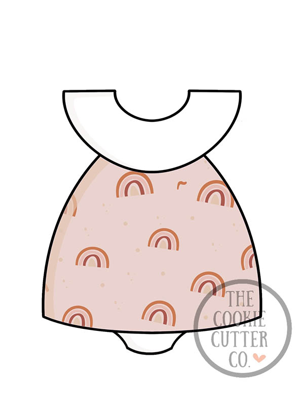 Boho Baby Dress cookie cutter