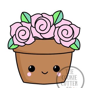 Brown Flower Pot cookie cutter