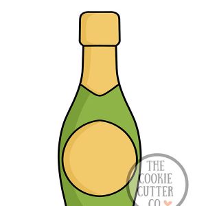 Champagne Bottle cookie cutter