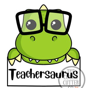 Dino Plaque (glasses) cookie cutter