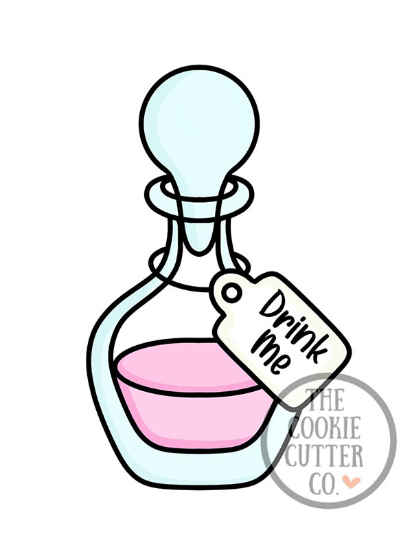 Drink Me' Potion cookie cutter