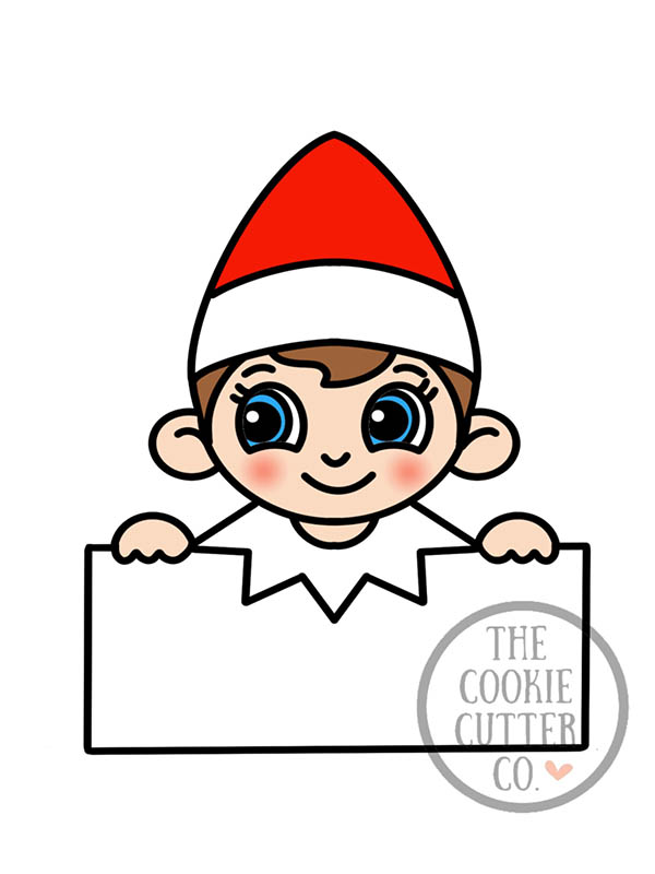 Elf Plaque cookie cutter