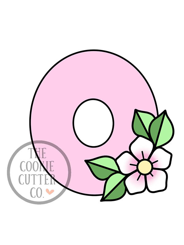 Floral O cookie cutter