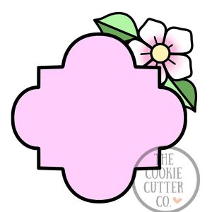 Flower Plaque cookie cutter