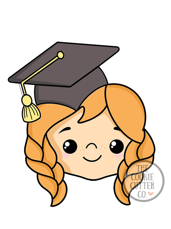 Graduation Girl (Plaits) cpokie cutter