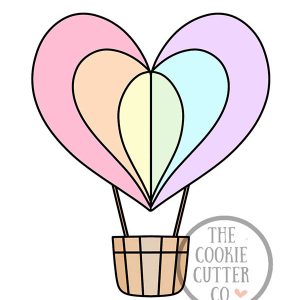 Heart Hot Air Balloon cookie cutter