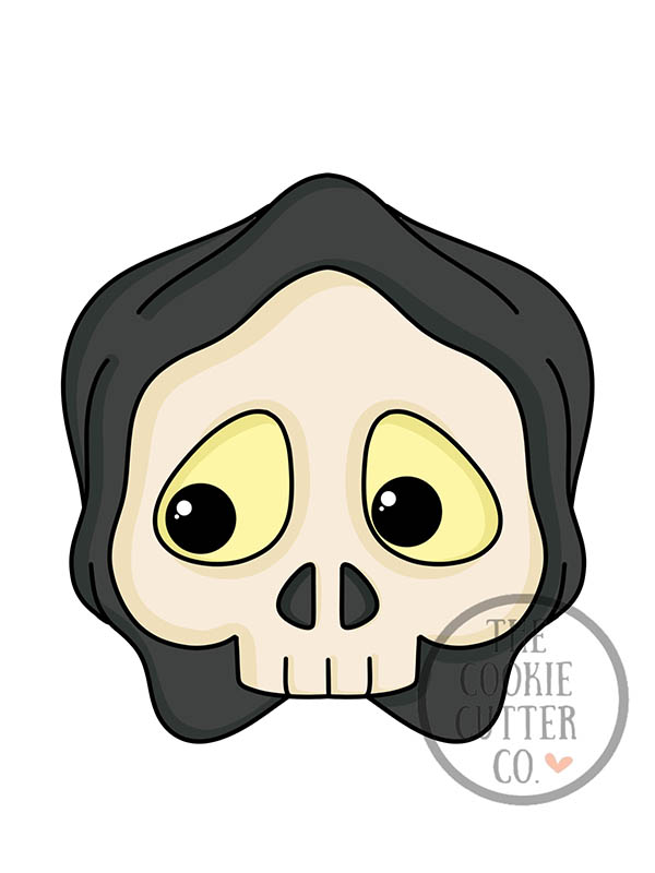 Hooded Skull cookie cutter
