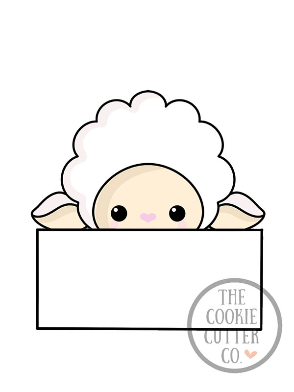 Lamb Plaque cookie cutter