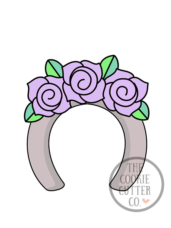 Rose Headband cookie cutter