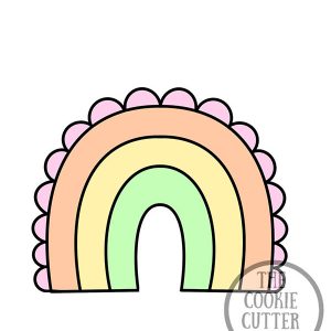 Scallop Rainbow cookie cutter