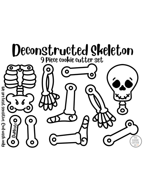 Skeleton Set of cookie cutters