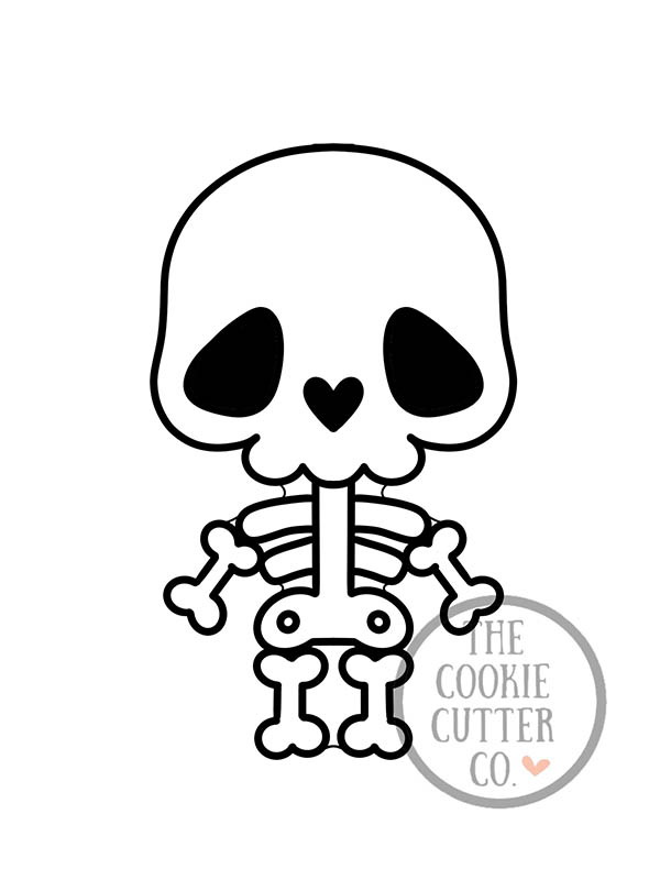 Skeleton cookie cutter