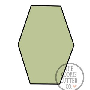 Stretched Hexagon cookie cutter
