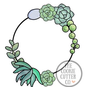 Succulent Circle cookie cutter