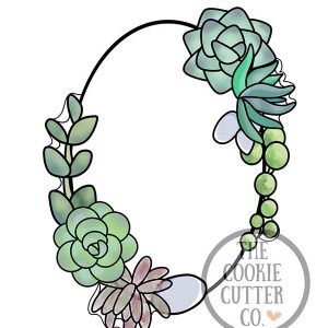 Succulent Oval Cookie cutter