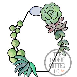 Succulent Plaque Cookie Cutter