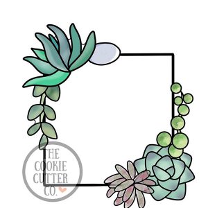Succulent Square cookie cutter