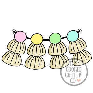Tassel Garland cookie cutter