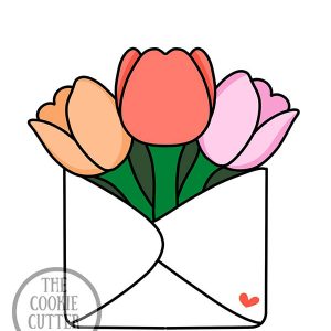 Tulip Envelope cookie cutter