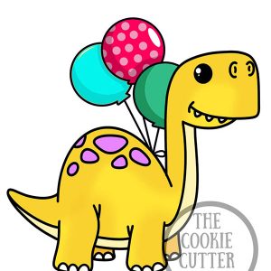 Yellow Party Dino cookie cutter