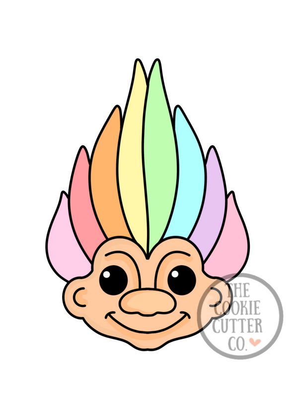 Retro Troll Face cookie cutter