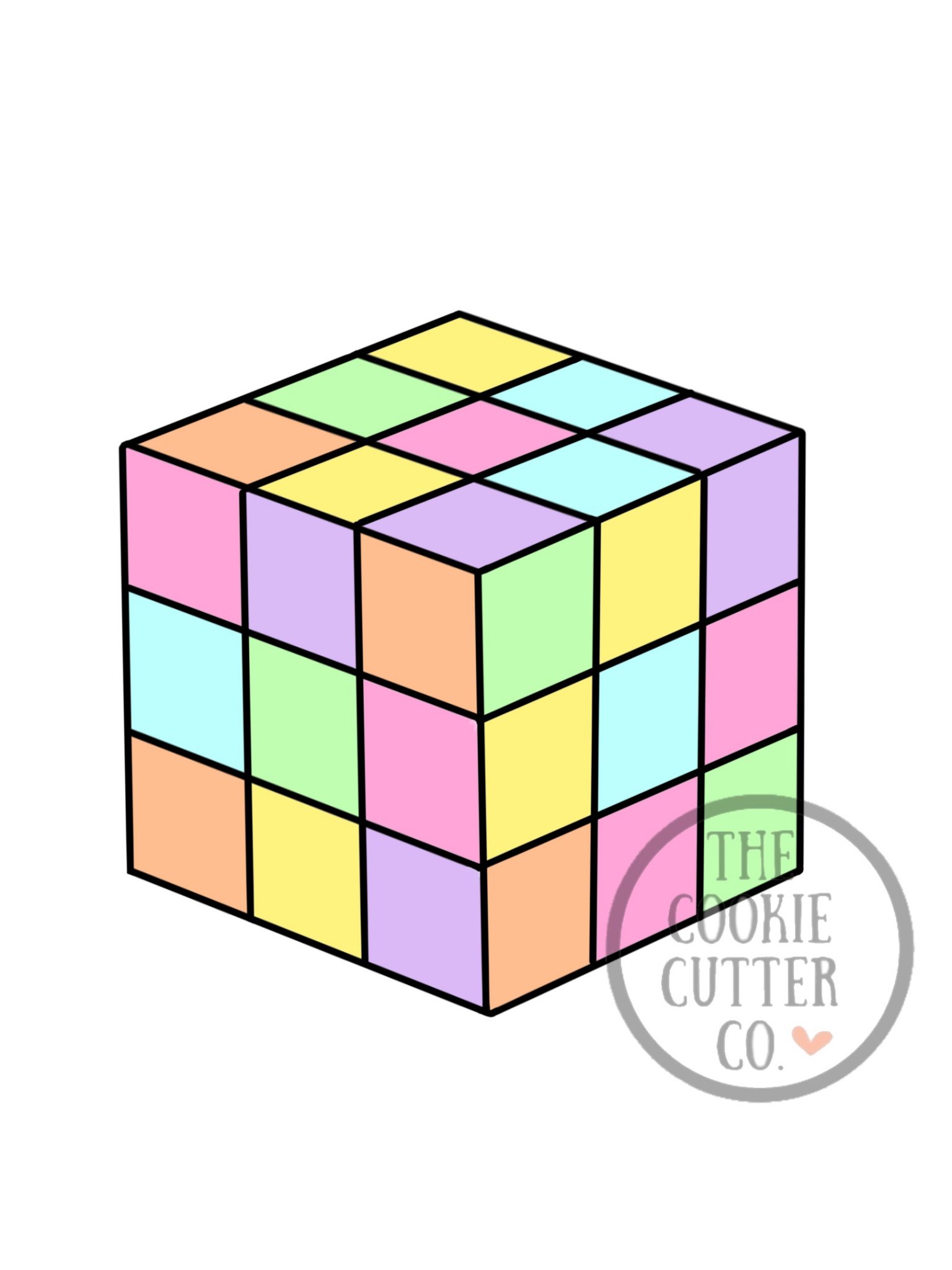 Rubik’s cube cookie cutter The Cookie Cutter Co