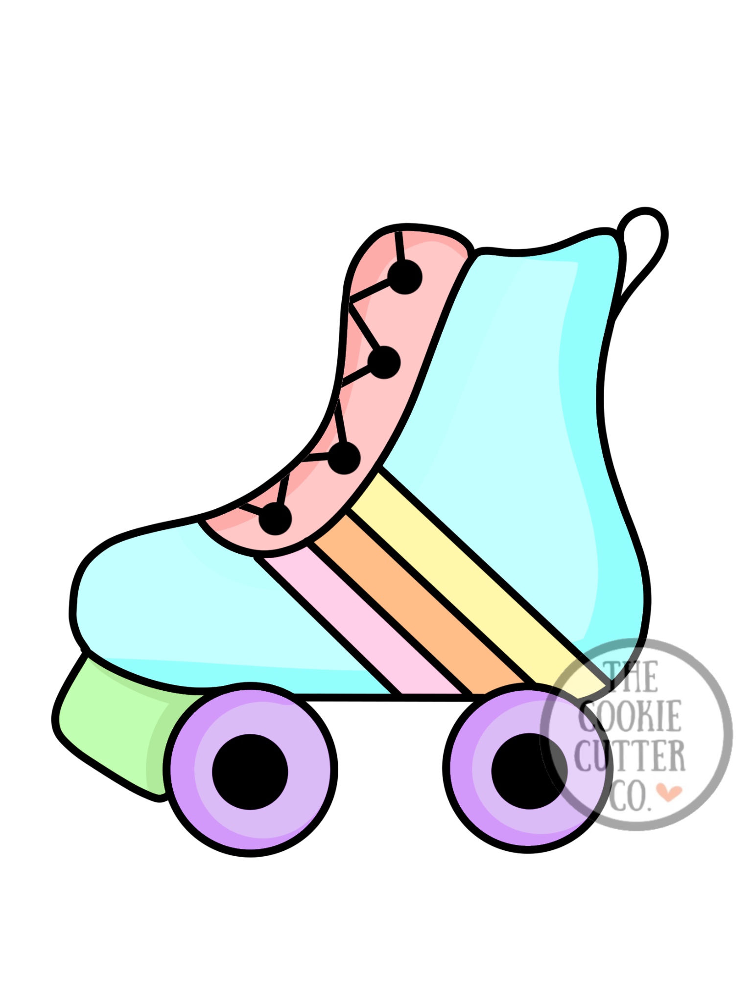 Rollerskate cookie cutter