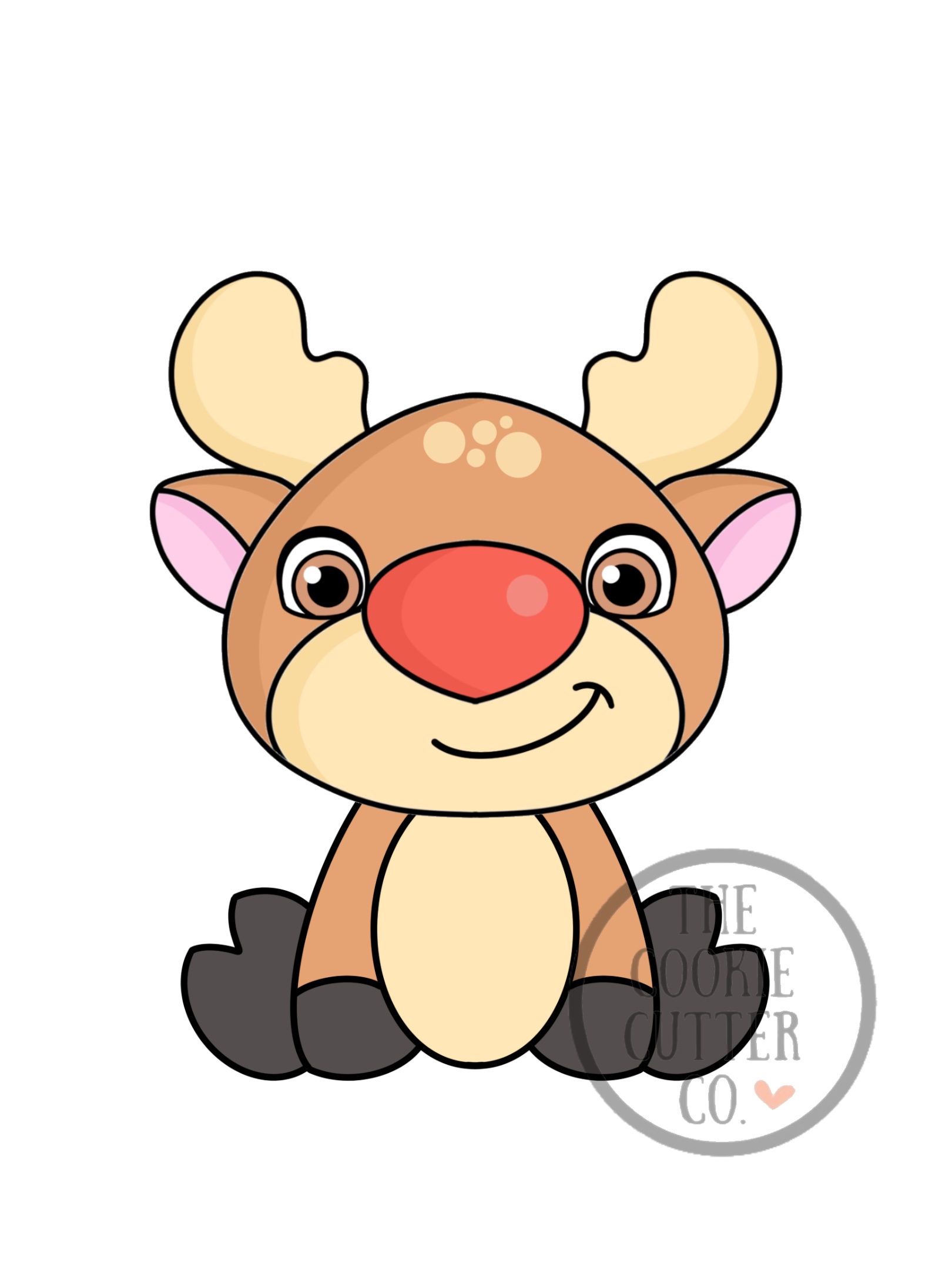 Sitting Reindeer cookie cutter
