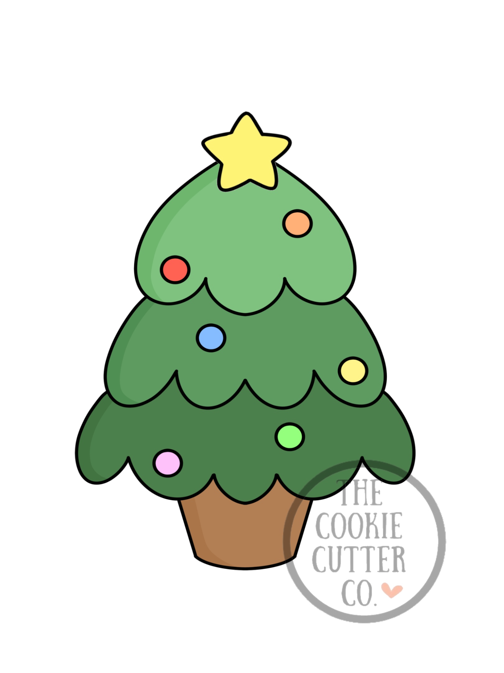 Chunky Christmas Tree cookie cutter