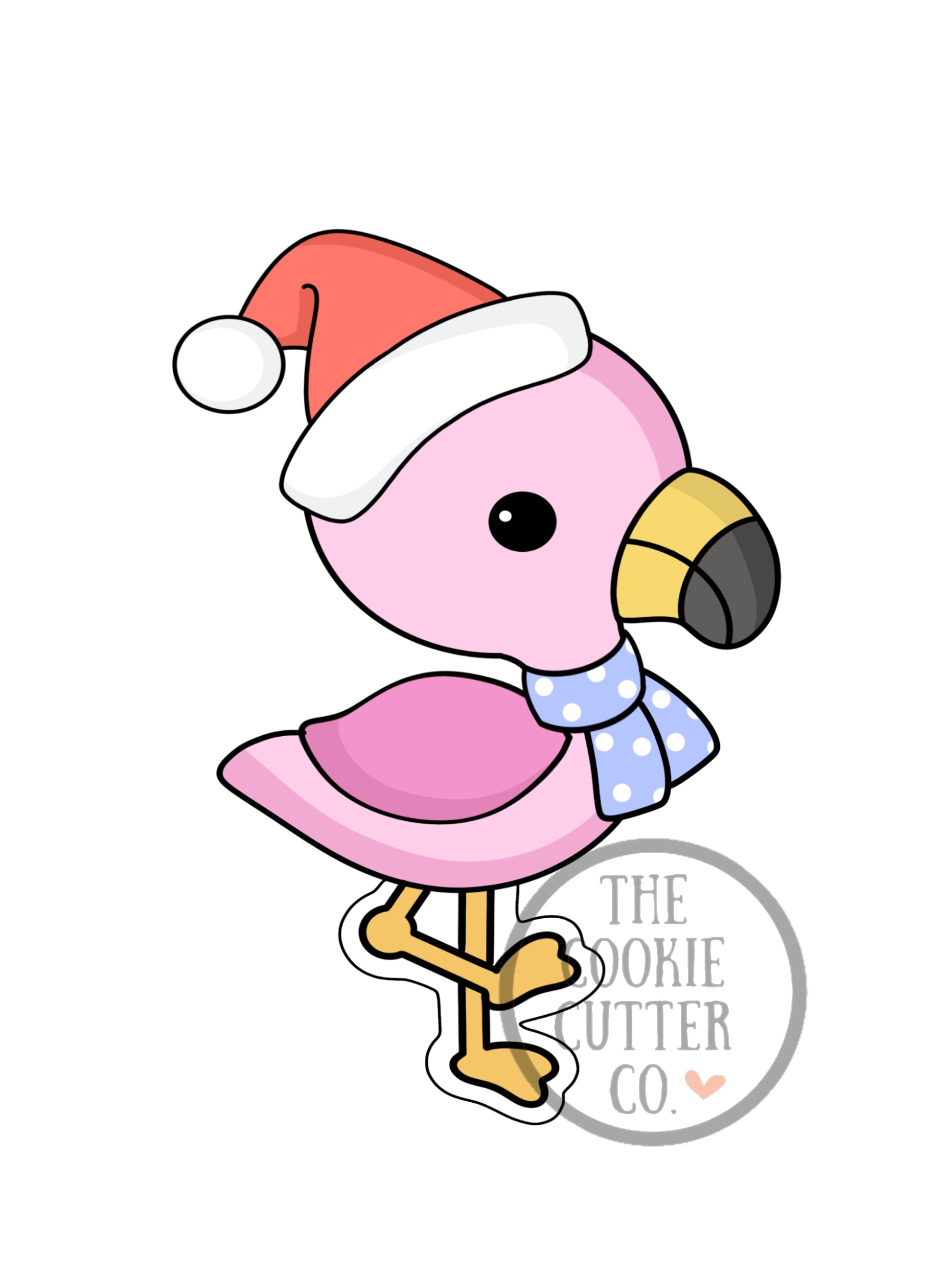 Christmas Flamingo cookie cutter