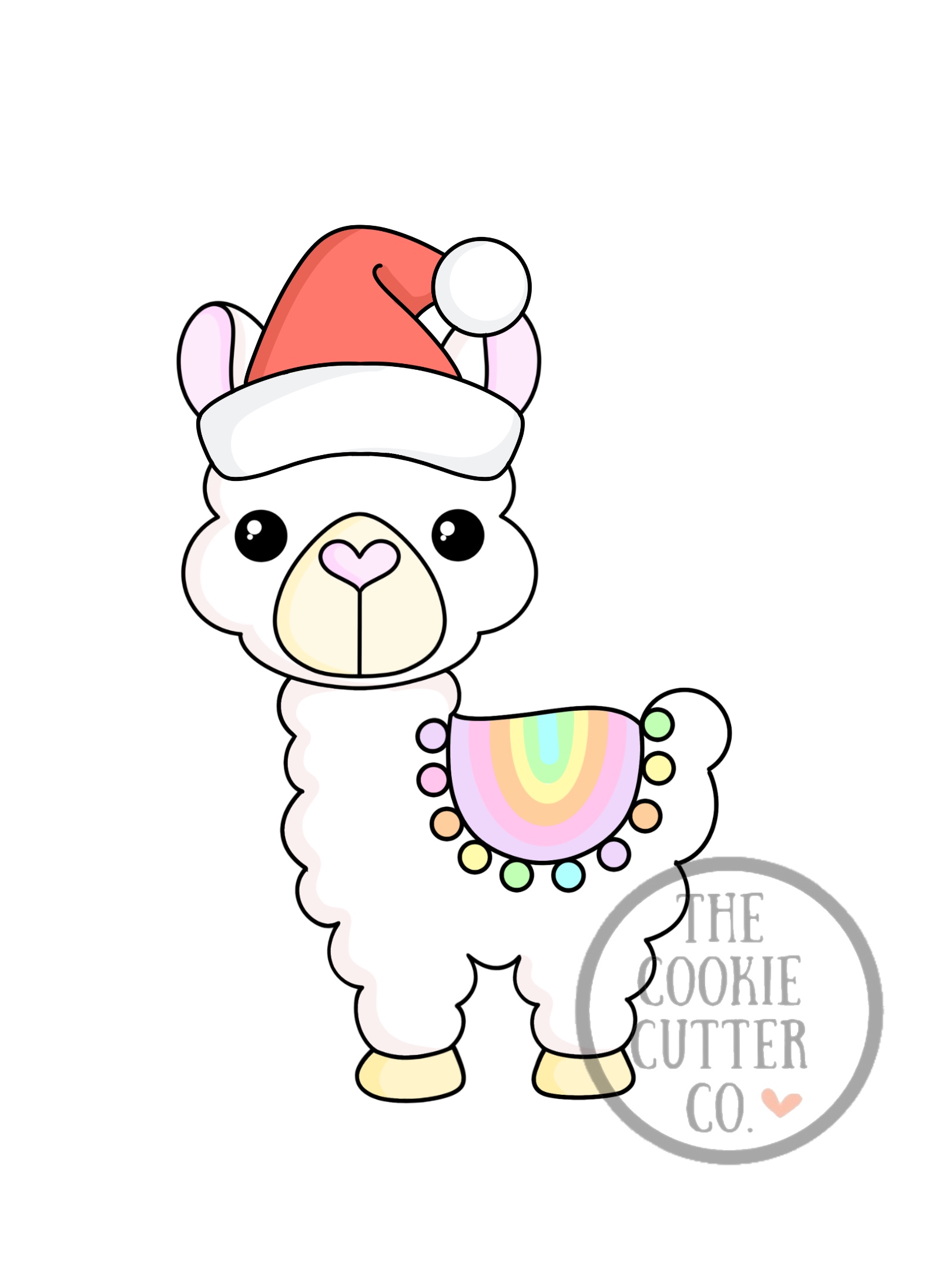 Christmas Llama cookie cutter