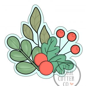 Christmas Posey cookie cutter