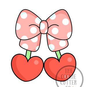Bow Cherries cookie cutter