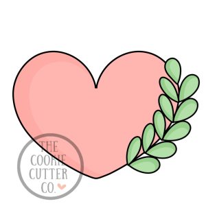Heart Side Leaf cookie cutter