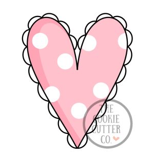Skinny Scallop Heart cookie cutter