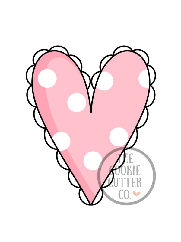 Skinny Scallop Heart cookie cutter The Cookie Cutter Co