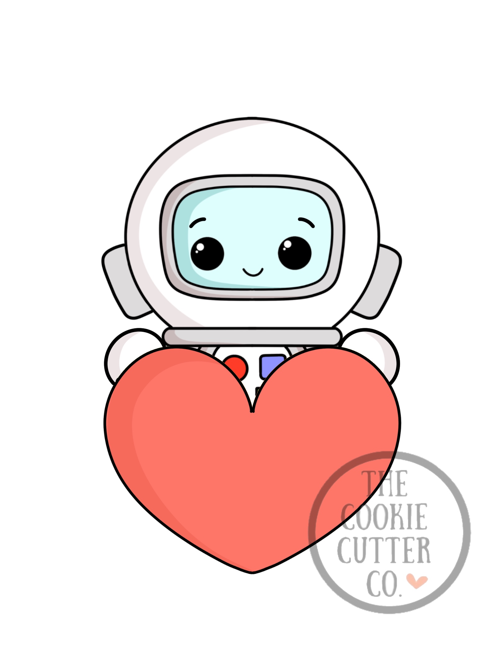 Astronaut Heart cookie cutter