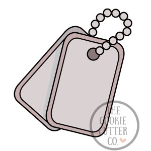 Dog Tags cookie cutter