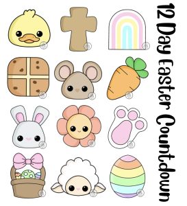 12 Day Easter Countdown mini cookie cutters