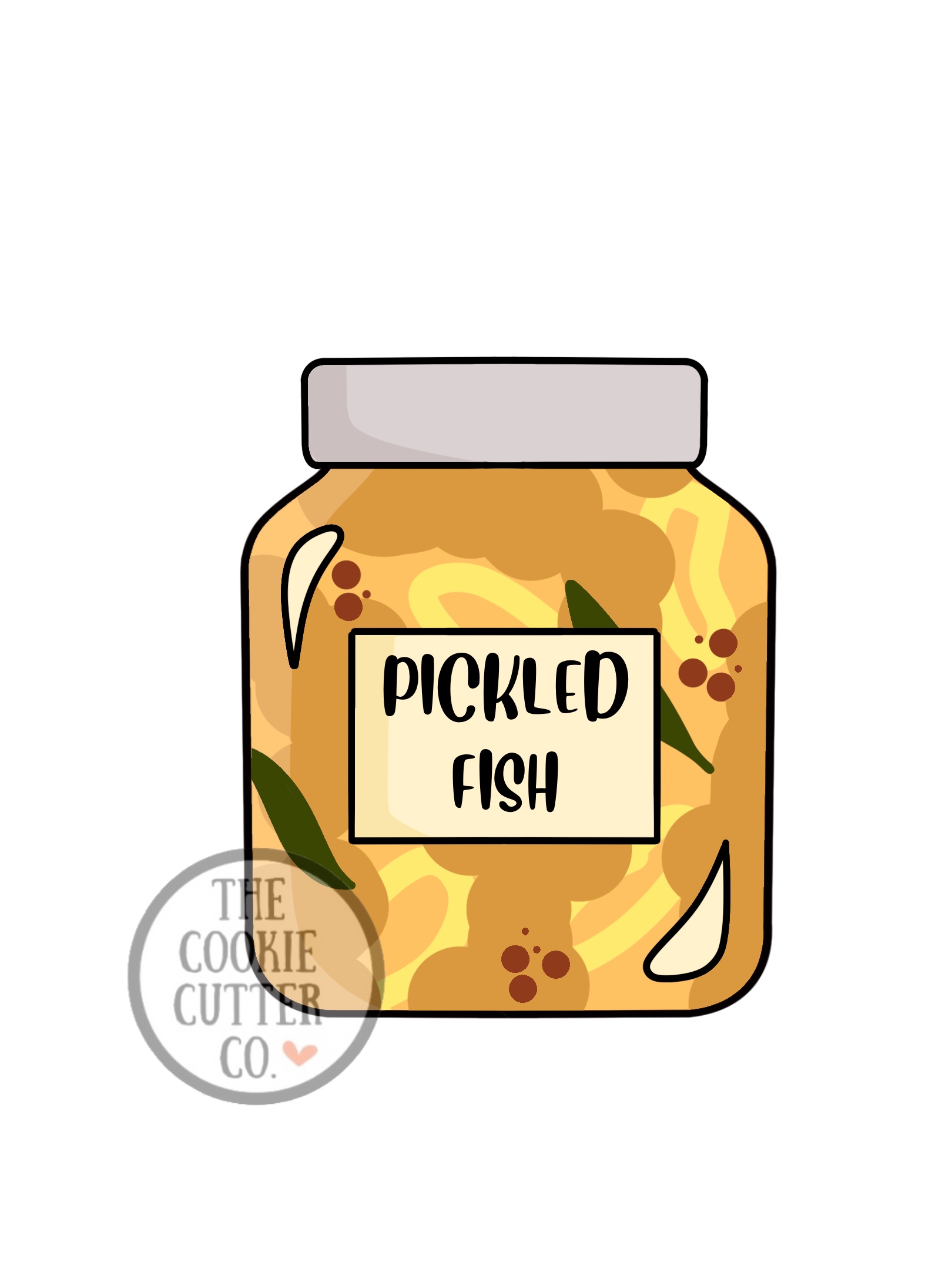 Pickled Fish Jar cookie cutter