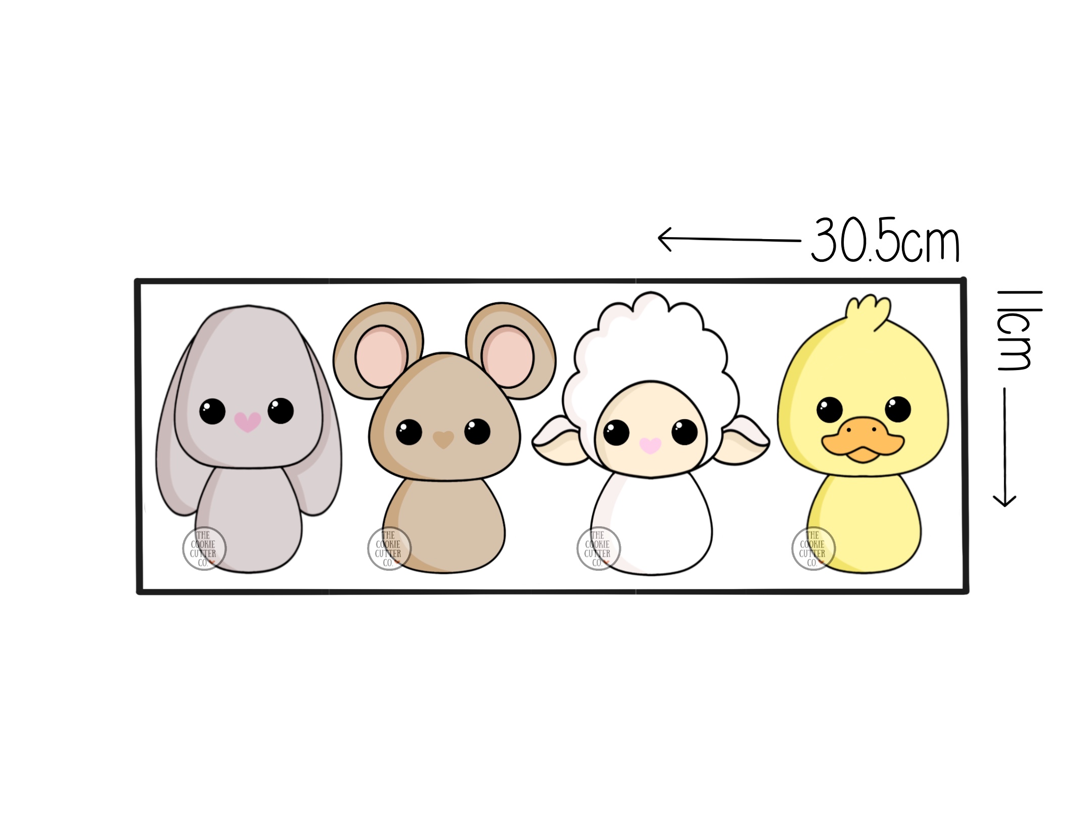 Set of 4x MIDI Easter cookie cutters