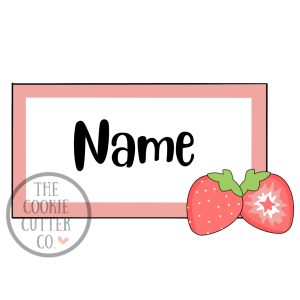 Strawberry Plaque cookie cutter