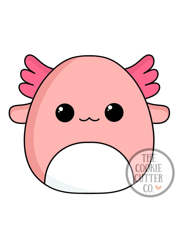 Axolotl Squishmallow cookie cutter