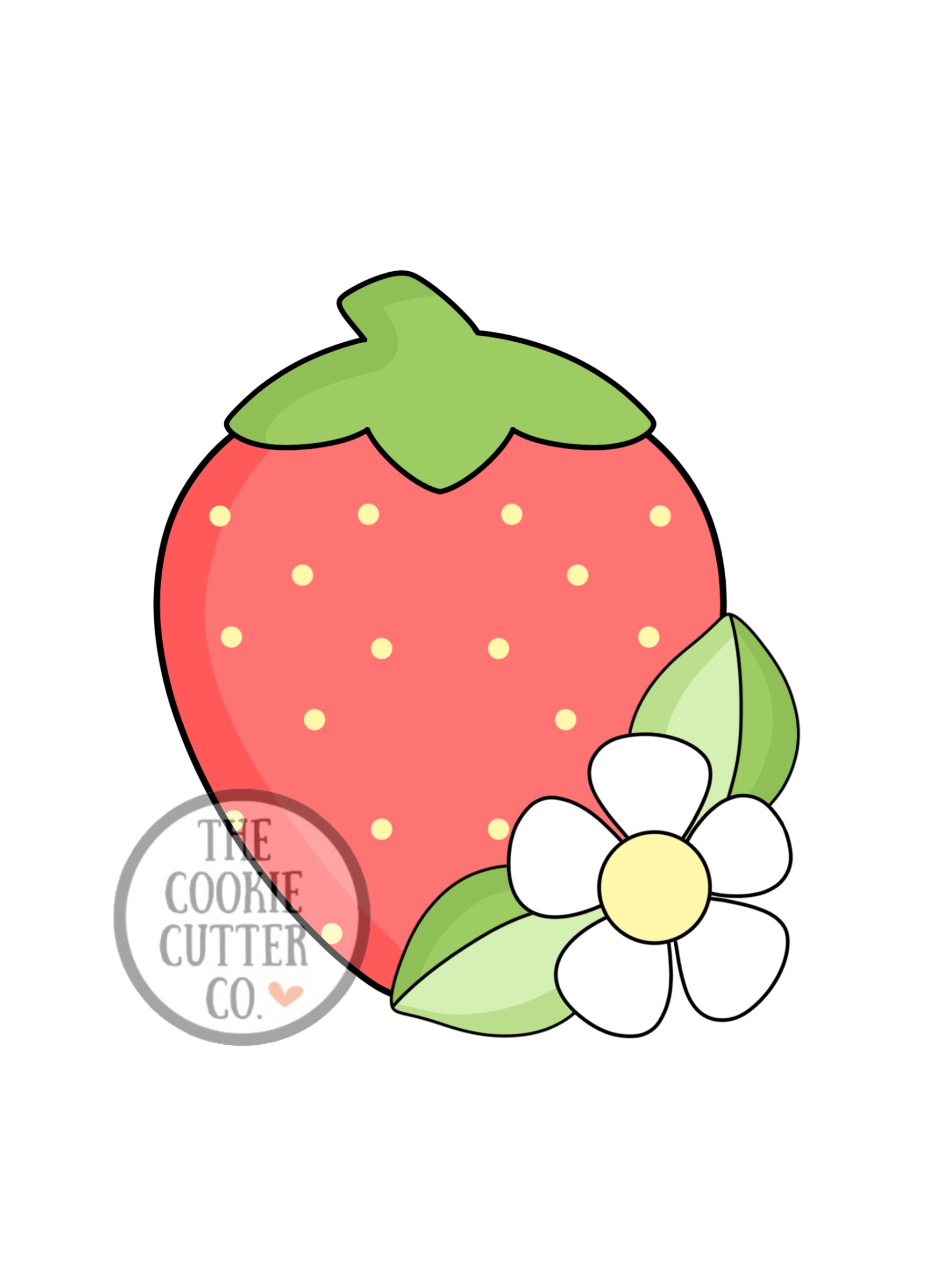 Floral Strawberry cookie cutter