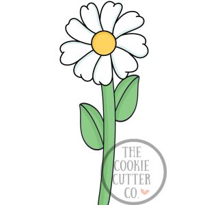 Long Stem Daisy cookie cutter